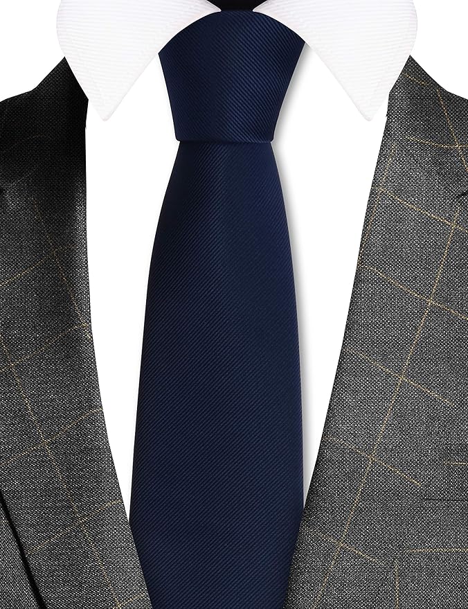 GUSLESON Classic New 3.15"（8cm） Men's Solid Color Necktie Wedding Business Tie + Gift Box