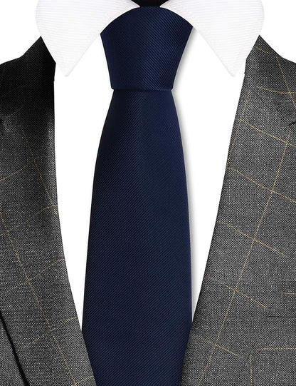 GUSLESON Classic New 3.15"（8cm） Men's Solid Color Necktie Wedding Business Tie + Gift Box