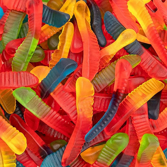 Gummy Worms | 2 Pound Bag | Gummy Candy Made with Real Fruit Juice | Chewy Candy in Assorted Fruit Flavors | Gummies for Buffets, Party Favors and Goody Bags