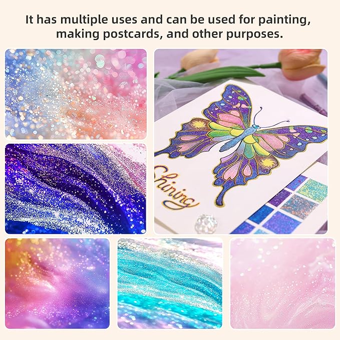 Glitter Gel Pens for Adult Coloring, 54 Colors Special Shining Multi Glitter Gel Pens Colored Set for Drawing, Doodling, Journaling & Creative Art Supplies