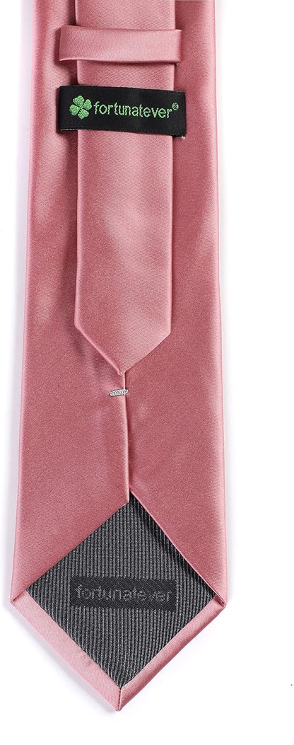 Mens Solid Satin Mens Tie With Hanky,Handmade Neckties For Men