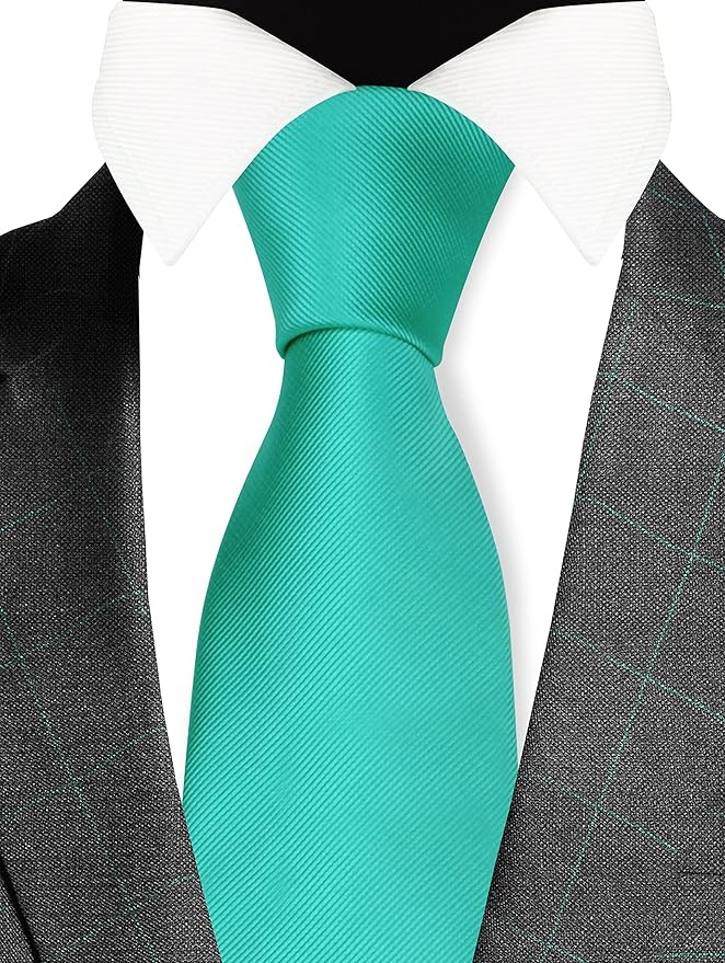 GUSLESON Classic New 3.15"（8cm） Men's Solid Color Necktie Wedding Business Tie + Gift Box