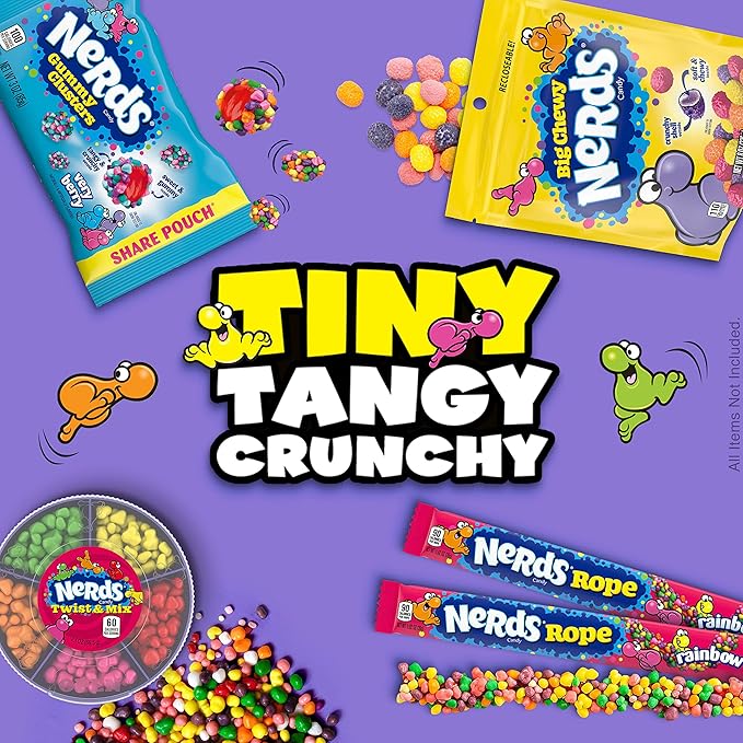 Nerds Gummy Clusters Candy, Very Berry, 3 Ounce (Pack of 24)