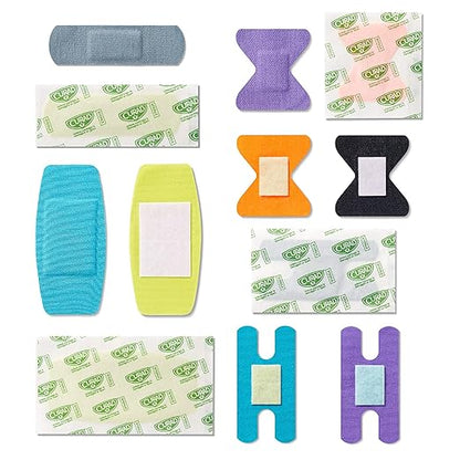 CURAD Performance Series IRONMAN Antibacterial Bandages, Extreme Hold Adhesive Technology, Finger & Knuckle Bandages, Flexible Fabric, Variety Pack with Assorted Sizes & Colors, 50 Count