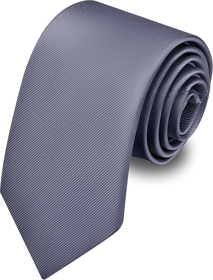 Branduce 3.15"（8cm） Men's Solid Color Formal Woven Necktie + Gift Box