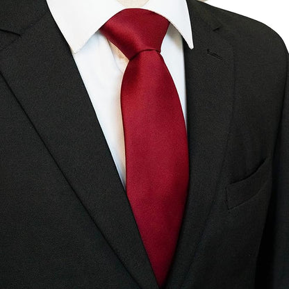JEMYGINS Solid Color Tie Mens Necktie for Business and Wedding