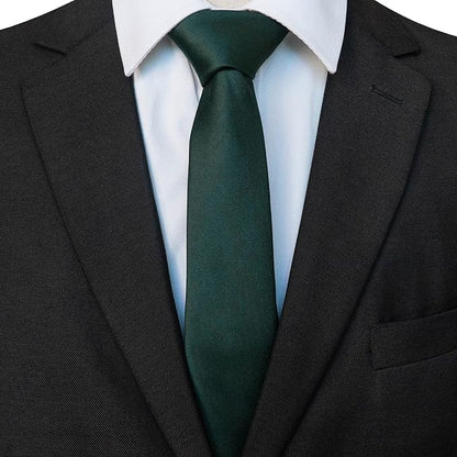 RBOCOTT 2.4“ Solid Color Skinny Tie Business Wedding Necktie for Men(6cm)