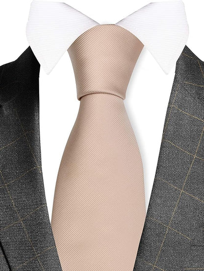 GUSLESON Classic New 3.15"（8cm） Men's Solid Color Necktie Wedding Business Tie + Gift Box