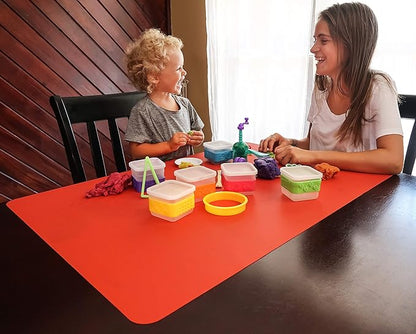 MonsterMat 36x24 Inch Extra Large Silicone Table Protector Craft Mat for Painting, Clay, Projects, Arts and Crafts and More. Easy Clean Up and Rolls for Storage. Largest Mat Available