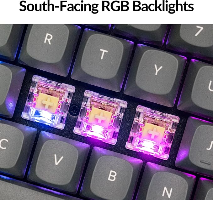 Keychron K8 Max Wireless Mechanical Gaming Keyboard, TKL Layout QMK 2.4 GHz/Bluetooth 5.1/Wired Tri-Mode Connection, RGB with Keychron Super Banana Switch Compatible with Mac Windows Linux