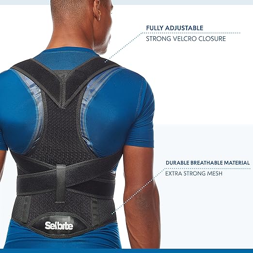 Posture Corrector for Men and Women - Back Brace for Upper and Lower Body Support - Adjustable Straightener with Pain Relief and Muscle Memory (X-Large)