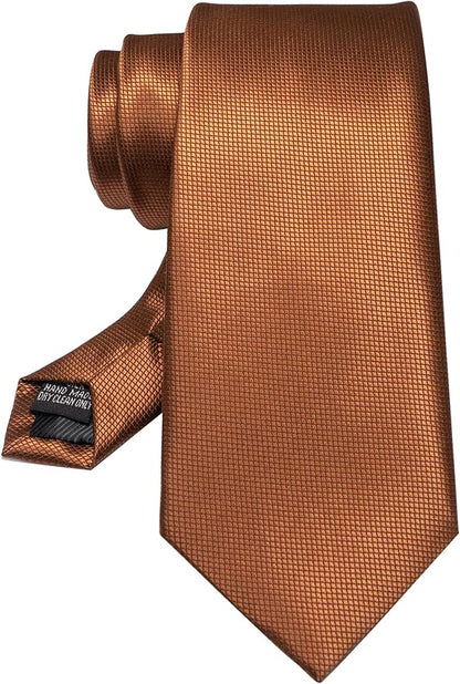 JEMYGINS Solid Color Tie Mens Necktie for Business and Wedding