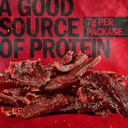 Jack Link's Beef Jerky, Original, Multipack Bags - Flavorful Meat Protein Snacks for Lunches, Great Stocking Stuffers, Individual Packs - 7g of Protein, Made with 100% Beef - 0.625 oz (Pack of 5)