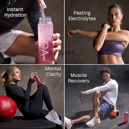 Vaya - Sugar Free Electrolyte Powder Packets – Give Your Body Instant Hydration - with Fasting Electrolytes (24 Pack, Raspberry, Grape, Lemon Lime, Watermelon)