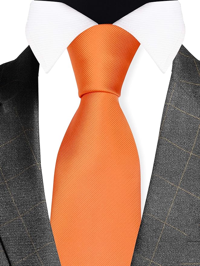 GUSLESON Classic New 3.15"（8cm） Men's Solid Color Necktie Wedding Business Tie + Gift Box