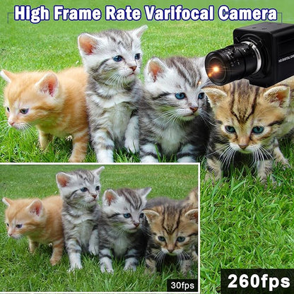USB Camera 1080P High Speed 260fps 2.8-12mm 4X Optical Zoom Lens 2MP USB Webcam Manual Close up Zoom in and Out,UVC Computer Comference Golf Swing Camera for Raspberry Pi Windows Mac