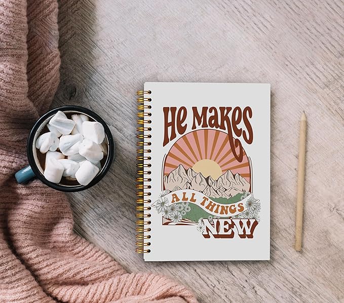Christian Spiral Notebook,Christian Journal,Christian Notebook for Women Men Writing,Bible Cover Spiral Notebook 8.3×5.5 Inch
