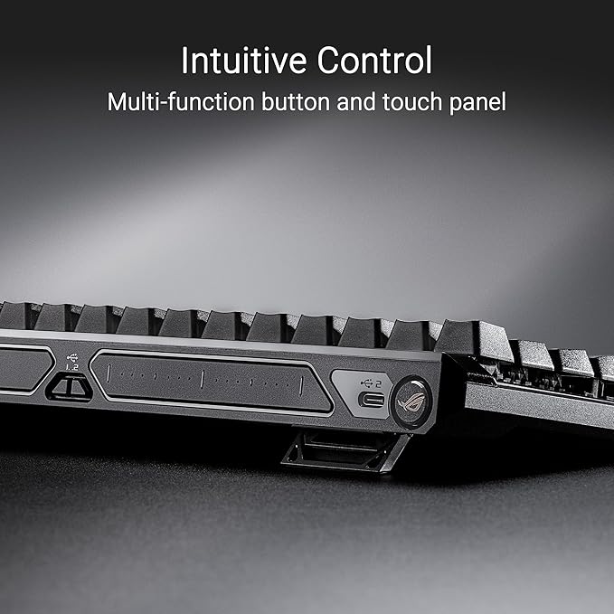 ASUS ROG Falchion Ace HFX 65% Hall Effect Gaming Keyboard – HE Magnetic Switches, Rapid Trigger, 8000 Hz Polling, Three-Layer Dampening Foam, Touch Panel, Protective Cover