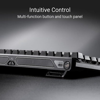 ASUS ROG Falchion Ace HFX 65% Hall Effect Gaming Keyboard – HE Magnetic Switches, Rapid Trigger, 8000 Hz Polling, Three-Layer Dampening Foam, Touch Panel, Protective Cover