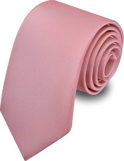 Branduce 3.15"（8cm） Men's Solid Color Formal Woven Necktie + Gift Box