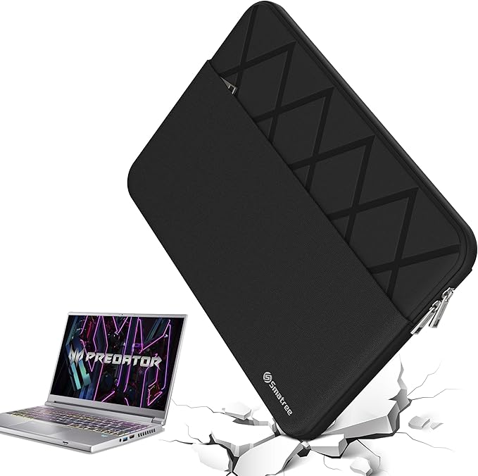 Smatree 14 inch Laptop Sleeve for Acer Predator Triton 14 PT14-51-78B4 Gaming Laptop, Acer Protective Computer Case with Accessory Pocket, YKK Zipper, Patented Super Corner Design (E429)