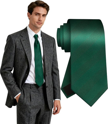 Fineknot Ties for Men, Jacquard Neck Ties, Mens Plaid Paisley Striped Tie, Classic Floral Mens Ties for Wedding Business