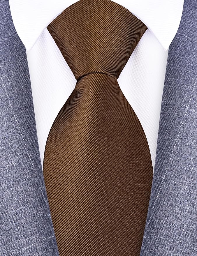 Branduce 3.15"（8cm） Men's Solid Color Formal Woven Necktie + Gift Box