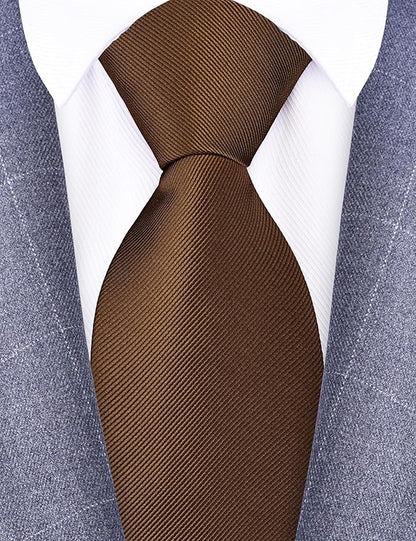 Branduce 3.15"（8cm） Men's Solid Color Formal Woven Necktie + Gift Box