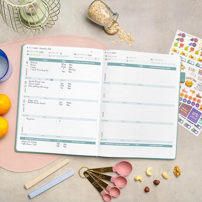 Clever Fox Food Sensitivity Journal Large – Daily Intolerance & Symptom Log for IBS, Diabetic, Low Fodmap, Elimination Diet – Health Tracker, 8.3x11” (Aquamarine)