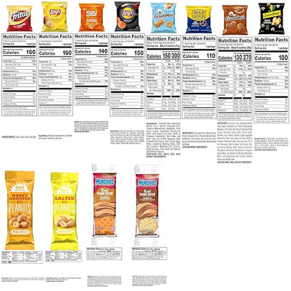 Frito-Lay Sweet & Salty Snacks, Variety Mix of Cookies, Crackers, Chips & Nuts, (Pack of 50)