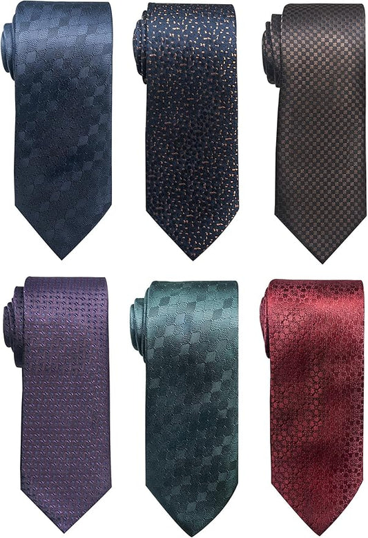 Tie For Men Necktie Woven Jacquard Neck Ties Set 6 PCS