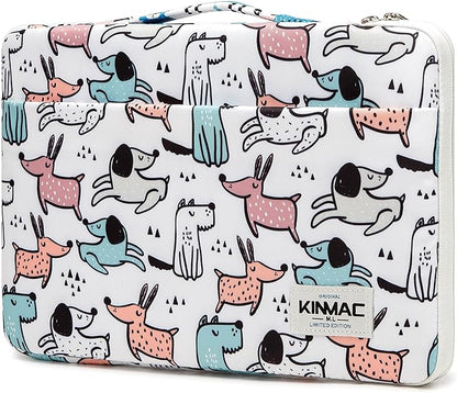 Kinmac 360° Protective Laptop Sleeve Case Bag Cover with Handle for MacBook Pro 16 inch,16 inch HP,Lenovo,Dell,ASUS,Acer Ultrabook and Business Laptop (Cartoon Dogs)