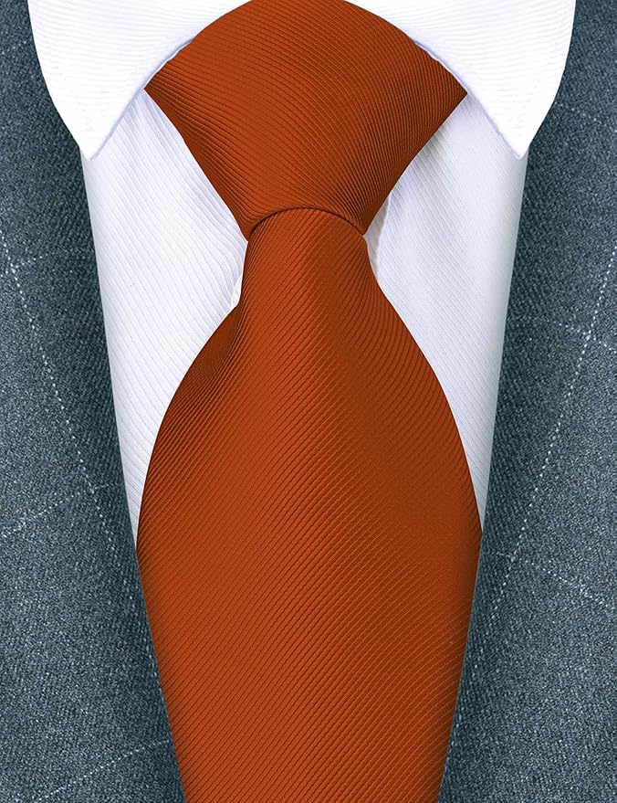 Branduce 3.15"（8cm） Men's Solid Color Formal Woven Necktie + Gift Box