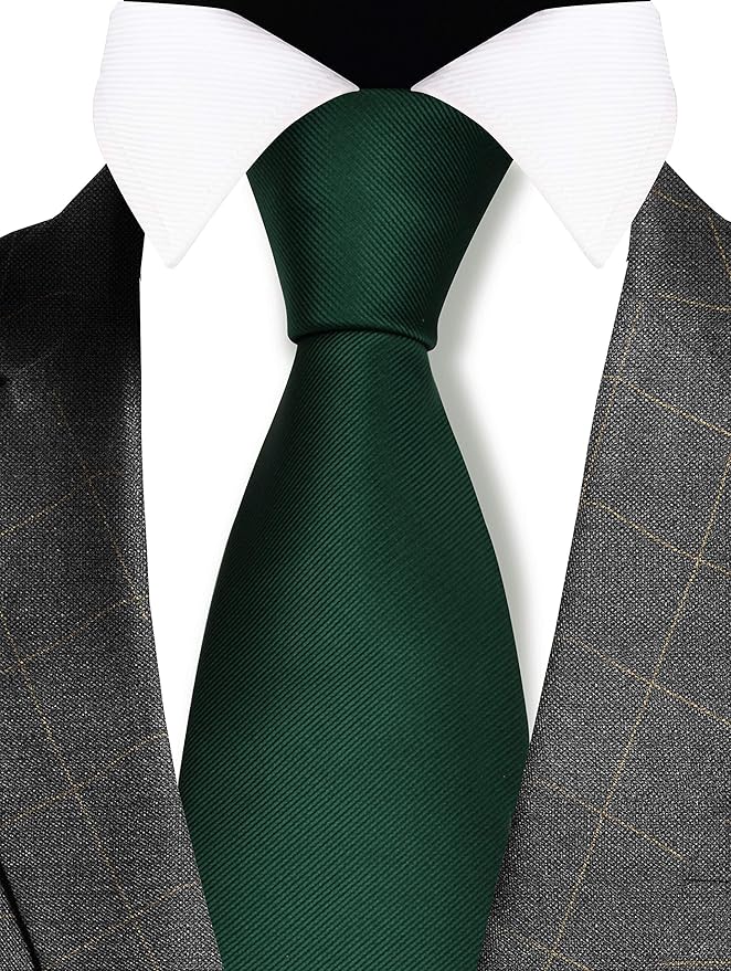 GUSLESON Classic New 3.15"（8cm） Men's Solid Color Necktie Wedding Business Tie + Gift Box