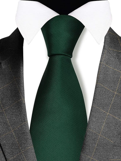 GUSLESON Classic New 3.15"（8cm） Men's Solid Color Necktie Wedding Business Tie + Gift Box
