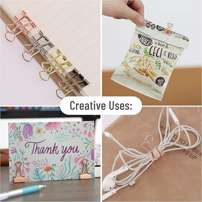 Mr. Pen- Jumbo Binder Clips, 2 Inch, 12 Pack, Rose Gold