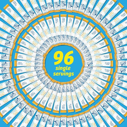 Wyler's Light Singles To Go Powder Packets, Water Drink Mix, 96 Single Servings, Peach Iced Tea, 7 Ounce (Pack of 12), 5.64 Ounce