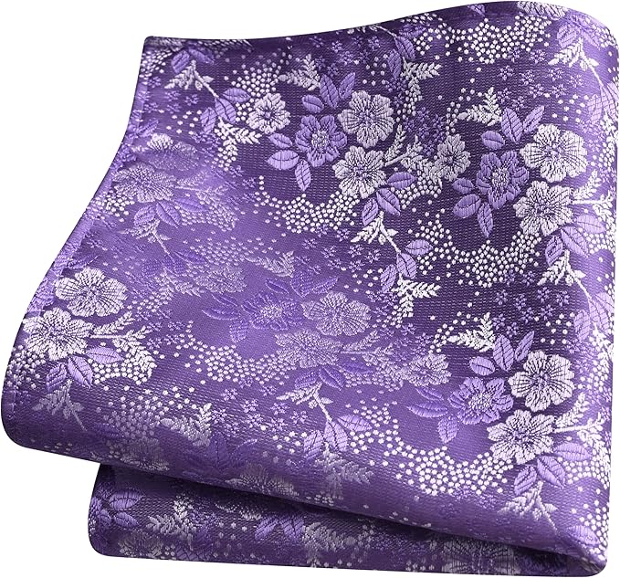 GUSLESON 3.15"（8cm） Mens Floral Tie and Lapel Pin Necktie Hankerchief Cufflinks Set for Men