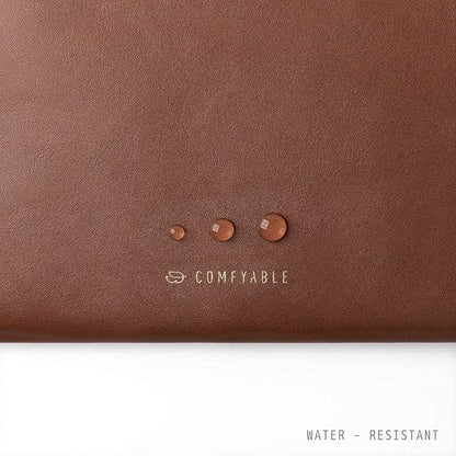 Comfyable Slim Protective Laptop Sleeve 14 Inch Snugly Compatible with MacBook Pro 14-inch M4 M3 M2 M1 Pro/Max 2024, PU Leather Bag Waterproof Cover Notebook Computer Case for Mac, Brown