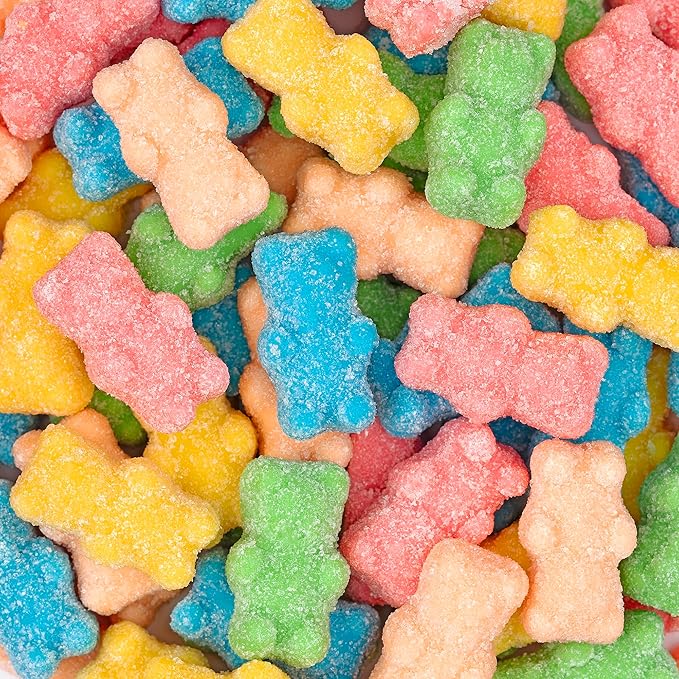 Kervan Candy Bebeto Neon Gummy Bears - Fruity, Soft & Sour Gummy Candy Bulk for Kids, Gift Snacks and Parties - Neon Gummy Bears Candy Party Size Bag (5 lbs)
