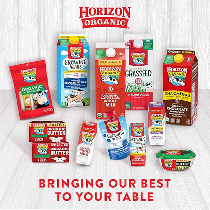 Horizon Organic Shelf Stable 1% Lowfat Vanilla Milk Boxes, 8 fl oz, 6 Count - 8g Protein per Serving, USDA Organic UHT, Ready to Drink for Lunchbox, Travel, or On-the-Go, No Refrigeration Needed