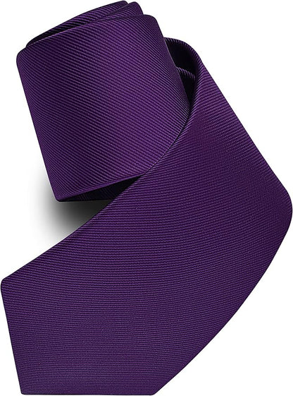 Branduce 3.15"（8cm） Men's Solid Color Formal Woven Necktie + Gift Box
