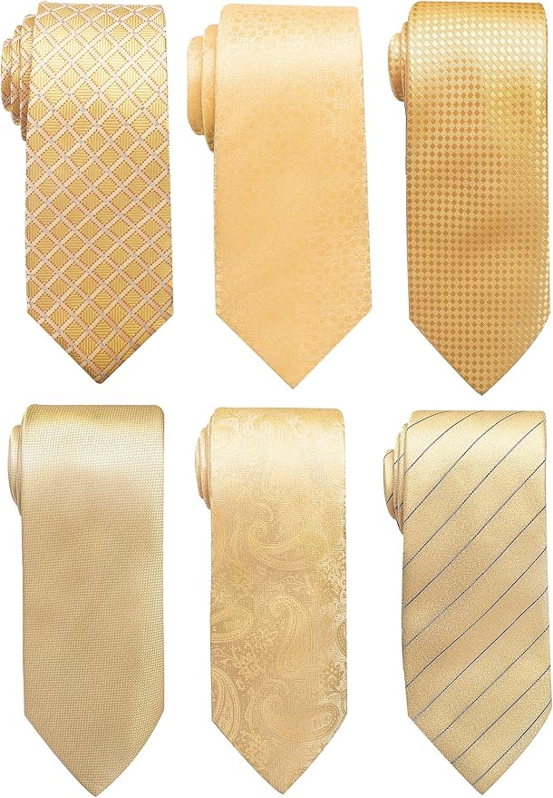 Tie For Men Necktie Woven Jacquard Neck Ties Set 6 PCS