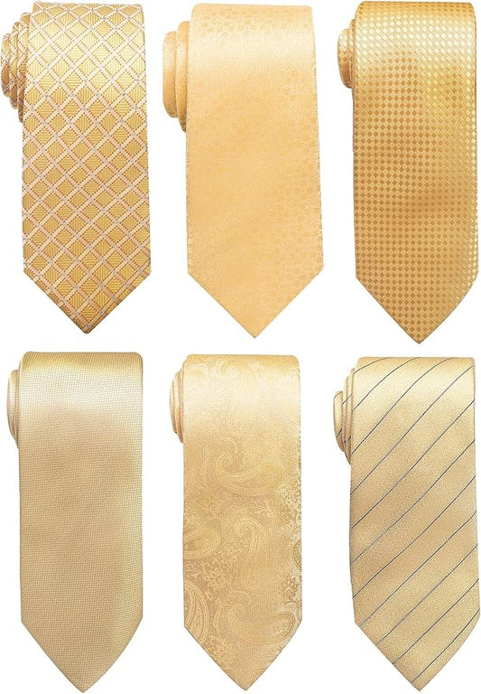 Tie For Men Necktie Woven Jacquard Neck Ties Set 6 PCS