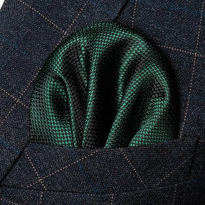 RBOCOTT Mens Woven Tie and Pocket Square with Tie Bar Sets Solid Necktie