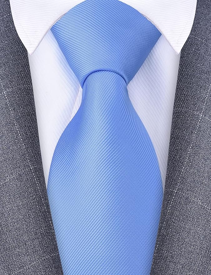 Branduce 3.15"（8cm） Men's Solid Color Formal Woven Necktie + Gift Box