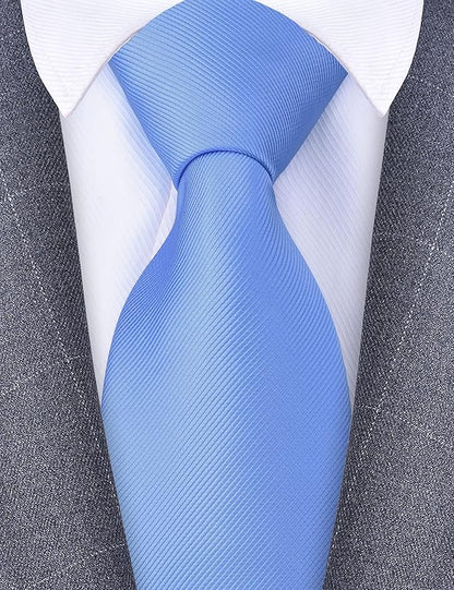 Branduce 3.15"（8cm） Men's Solid Color Formal Woven Necktie + Gift Box