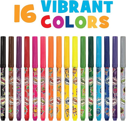 Smarkers - Washable Patented Gourmet Scented Markers, Assorted Colors, Standard Point Felt Tip, 16 Count