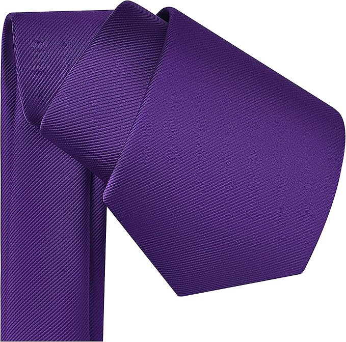 Branduce 3.15"（8cm） Men's Solid Color Formal Woven Necktie + Gift Box