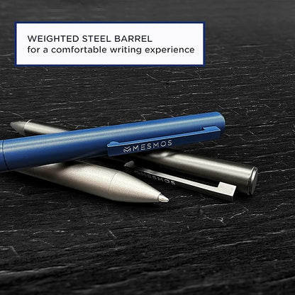 MESMOS 3pk Luxury Metal Ballpoint Pens, German-Made Ink, Teacher Appreciation Gifts Ideas, Teacher Gifts, Teachers Supplies, Thank You Gift for Men, Cool Desk Accessories, Nice Pens for Mens